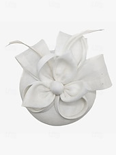 abordables Accessoires pour cheveux pour femmes-chapeau fascinateur vert pour femme avec nœud et plumes – coiffe élégante pour mariages, goûters et occasions spéciales