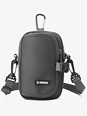 preiswerte Taschen für Herren-Multifunktionale Crossbody-Tasche für Herren – kompakte, wasserdichte Schultertasche mit verstellbarem Riemen, sicherer Telefontasche und Schlüsselclip für Reisen, Wandern und den täglichen Gebrauch