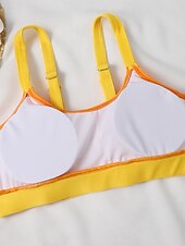 Χαμηλού Κόστους Σετ μπικίνι-Γυναικεία Μαγιό Μπικίνι 2 κομμάτι Προκλητικό Μαγιό Εξώπλατο Λεπτό Διακοπές Ρούχα παραλίας Συμπαγές Χρώμα Λαιμόκοψη U Αμάνικο Μαγιό