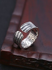 economico Gioielli da uomo-anello vintage regolabile da uomo - design occhio della provvidenza, perfetto per stili gotici e boho