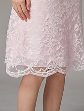cheap With Jacket-Two Piece A-Line Dress Beach Wedding Suit Mother of the Bride Dress Elegant Plus Size Jewel Neck Tea Length Chiffon Lace Short Sleeve Jacket Dresses with Solid Color