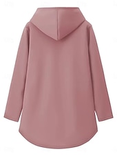 abordables Sweats à capuche-Sweat à capuche pour femme, pull sherpa, lettre, décontracté, sport, imprimé, chaud, duveteux, confortable, sweat à capuche, haut à manches longues, micro-élastique, automne&amp;amp;tissu doux et
