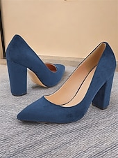 economico Invitato al matrimonio-décolleté da donna con tacco spesso e punta a punta – scarpe eleganti stabili con tacco medio per matrimonio, lavoro e sera