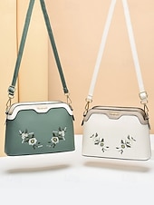 levne Tašky přes rameno-dámská květinová vyšívaná crossbody kabelka – elegantní kabelka přes rameno s nastavitelným popruhem, ideální pro běžné i formální příležitosti
