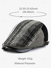 abordables Chapeaux pour hommes-casquette à chevrons pour homme avec lanière en cuir réglable - casquette plate de style vintage, idéale pour les vêtements décontractés et les activités de plein air