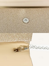cheap Clutches &amp; Evening Bags-Women&#039;s Elegant Sparkling Glitter Evening Clutch with Rhinestone Bow - Perfect for Weddings and Parties
