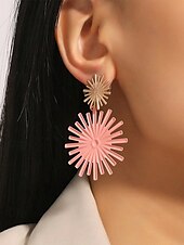 abordables Boucle d&amp;#39;oreille pour femme-boucles d&#039;oreilles pendantes en or pour femmes - boucles d&#039;oreilles pendantes géométriques audacieuses pour les fêtes, les mariages et les occasions spéciales
