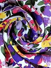 ieftine Rochii florale elegante-rochie midi dama cu decolteu in V cu maneca lunga vara primavara