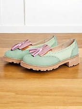 abordables Années 1950-mocassins à pampilles roses pour femmes avec détails brogue et semelle épaisse – chaussures décontractées de style vintage pour un usage quotidien