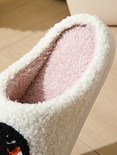 economico Ciabatte e infradito da donna-pantofole da donna con ricamo a forma di bassotto – calde scarpe da interno foderate in pile per gli amanti dei cani