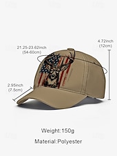 cheap Men&#039;s Hats-Men&#039;s Adjustable Baseball Cap with Patriotic Deer Print and American Flag Design - Outdoor Sports and Casual Wear Hat