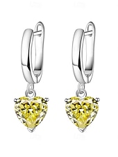 economico Orecchini-orecchini a cerchio classici orecchini a cuore dolce gioielli bianco / giallo / rosso per matrimonio festa san valentino