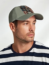 cheap Men&#039;s Hats-Men&#039;s Adjustable Baseball Cap with Patriotic Deer Print and American Flag Design - Outdoor Sports and Casual Wear Hat