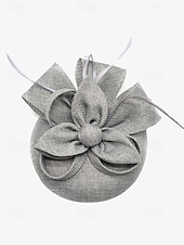 abordables Accessoires pour cheveux pour femmes-chapeau fascinateur vert pour femme avec nœud et plumes – coiffe élégante pour mariages, goûters et occasions spéciales