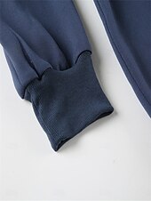 abordables Sweats à capuche-pull femme mode décontracté uni fête décontractée sortie sweat à capuche coupe ample manches longues bleu automne hiver