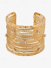 economico Bracciale da donna-elegante bracciale intrecciato con accenti di strass – gioielli alla moda per le donne