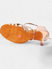 cheap Latin Shoes-Women&#039;s Silver Holographic Dance Sandals with Soft Suede Sole, Cross-Strap Design and Low Heel - Ideal for Salsa, Latin, and Ballroom Dancing