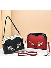 levne Tašky přes rameno-dámská květinová vyšívaná crossbody kabelka – elegantní kabelka přes rameno s nastavitelným popruhem, ideální pro běžné i formální příležitosti