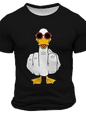 levne Vtipná trička pro muže-Pánské hrubé urážlivé vtipné tričko s krátkým rukávem 3D tisk crew neck tričko módní každodenní street styl černé červené modré letní jarní oblečení S M L XL XXL XXXL