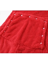 billiga Onesies till damer-kvinnors strumpor ren färg varm mode plysch hem daglig säng sherpa varm luvtröja långärmad hål höst vinter hem outfits