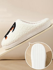 economico Ciabatte e infradito da donna-pantofole da donna con ricamo a forma di bassotto – calde scarpe da interno foderate in pile per gli amanti dei cani