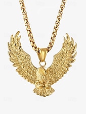 cheap Men&#039;s Jewelry-Men&#039;s Silver Eagle Pendant Necklace – Bold and Detailed Symbolic Jewelry for Strength and Freedom