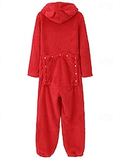 billiga Onesies till damer-kvinnors strumpor ren färg varm mode plysch hem daglig säng sherpa varm luvtröja långärmad hål höst vinter hem outfits