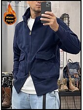 economico felpe con cappuccio da uomo di base-Per uomo Felpa con cappuccio Felpa con cappuccio tattica Nero Blu Cachi Grigio scuro Con cappuccio Liscio Sportivo Sport Abbigliamento di strada non-stampa Originale Essenziale Informale Inverno