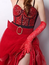 preiswerte Handschuhe für Damen-Spitzenhandschuhe im Vintage-Stil für Damen – weich, bequem und perfekt für Hochzeiten, Abschlussbälle oder Kostümpartys