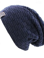 Χαμηλού Κόστους Καπέλο Beanie-Ανδρικά Γιούνισεξ Καπέλο Beanie Χειμερινά Καπέλα Σκούφοι 骷髅头毛线帽 Πλεκτό καπέλο Μαύρο Κρασί Ακρυλικές Ίνες Πλεκτό Ζεστός Καθημερινά Ρούχα Εξόδου Συμπαγές / Απλό χρώμα Ζεστό