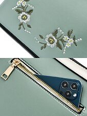 levne Tašky přes rameno-dámská květinová vyšívaná crossbody kabelka – elegantní kabelka přes rameno s nastavitelným popruhem, ideální pro běžné i formální příležitosti