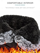 economico Stivali di neve e inverno-stivali da neve invernali impermeabili da donna - design trapuntato bordeaux con fodera in pelliccia sintetica e cinturini regolabili per il freddo all&#039;aperto