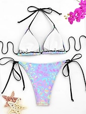 billiga Bikiniset-Dam Badkläder Bikini Baddräkt Stylish Nyans Ärmlös Baddräkter