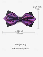 baratos Gravatas masculinas e gravatas borboleta-gravata borboleta masculina com padrão floral – elegantes gravatas borboleta jacquard em vermelho, dourado, azul e preto, perfeitas para eventos formais e casamentos