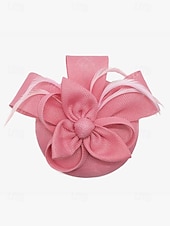 abordables Accessoires pour cheveux pour femmes-chapeau fascinateur vert pour femme avec nœud et plumes – coiffe élégante pour mariages, goûters et occasions spéciales
