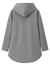 economico Tute da donna-Completo da donna in 2 pezzi felpa con pantaloni in pile maniche lunghe cappuccio con stampa di renna casual rosa scuro blu grigio autunno vestibilità regolare