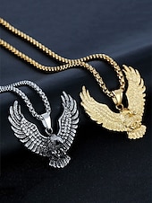 cheap Men&#039;s Jewelry-Men&#039;s Silver Eagle Pendant Necklace – Bold and Detailed Symbolic Jewelry for Strength and Freedom
