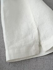 preiswerte Hemden-Damen Hemd Leinen-inspirierte Hemden Knopfleiste Täglich Langarm V Ausschnitt Weiß Grün Frühling &amp; Herbst