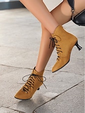 cheap Vintage Boots-Women&#039;s Burgundy Lace-Up Victorian Ankle Boots – Elegant Suede Heeled Footwear for Formal Occasions and Vintage Style
