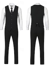 tanie stroje-Retro / vintage Ryczące 20s 1920 roku Spodnie Stroje Smokin Wielki Gatsby Pan Gangster Męskie Strój karnawałowy Święta Karnawał Nowy Rok Ślub Bal maskowy Spotkanie towarzyskie Dla dorosłych Płaszcz