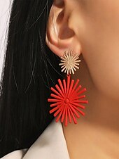 abordables Boucle d&amp;#39;oreille pour femme-boucles d&#039;oreilles pendantes en or pour femmes - boucles d&#039;oreilles pendantes géométriques audacieuses pour les fêtes, les mariages et les occasions spéciales