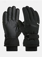 cheap Men&#039; Gloves-Men&#039;s Waterproof Winter Gloves - Insulated Ski and Snowboarding Gloves with Adjustable Strap, Anti-Slip Palm, and Warm Fleece Lining