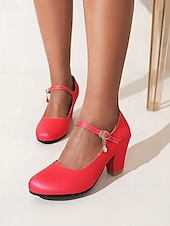 preiswerte Retro-Stil der 1950er Jahre-Hellblaue Mary Jane Pumps für Damen mit dekorativem Schnallenriemen und Blockabsatz – elegantes Schuhwerk für Partys und formelle Anlässe