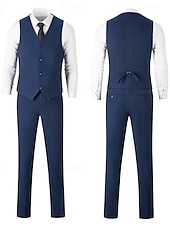 tanie stroje-Retro / vintage Ryczące 20s 1920 roku Spodnie Stroje Smokin Wielki Gatsby Pan Gangster Męskie Strój karnawałowy Święta Karnawał Nowy Rok Ślub Bal maskowy Spotkanie towarzyskie Dla dorosłych Płaszcz