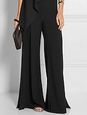 abordables Combinaisons pour maman-Combinaisons invitée de mariage élégante robe de mariage formelle fête longueur du sol manches courtes épaules dénudées automne invité de mariage chiffon avec volants 2025 taille sur mesure gratuite
