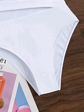 billiga One-piece-baddräkter-Dam Badkläder En bit Monokini Baddräkt Volang Nät Öppen rygg Magkontroll Hög midja Semester Standkläder Ensfärgat Halterneck Ärmlös Baddräkter