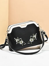levne Tašky přes rameno-dámská květinová vyšívaná crossbody kabelka – elegantní kabelka přes rameno s nastavitelným popruhem, ideální pro běžné i formální příležitosti
