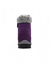 baratos Botas de neve e inverno-botas de caminhada de inverno femininas à prova d&#039;água - botas de neve com cadarço e isolamento com gola de pele sintética para aventuras ao ar livre