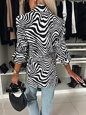 levne Blazery a obleky-Dámské Blejzr Knoflíky Leopard Pohodlné Módní Běžný Svrchní oděvy Dlouhý rukáv Zima Levhart S