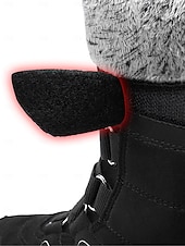 baratos Botas de neve e inverno-botas de caminhada de inverno femininas à prova d&#039;água - botas de neve com cadarço e isolamento com gola de pele sintética para aventuras ao ar livre